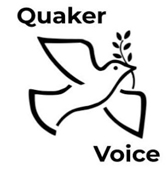 Quaker Voice in MD logo dove carrying laurel branch