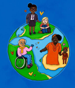 Image of love. Caring for each other. 