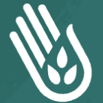 Right Sharing of Word's Resources Image of hand, water, grain logo of